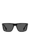 Herren Sonnenbrille mit Schwarz Kunststoff Gestell und Schwarz Linse