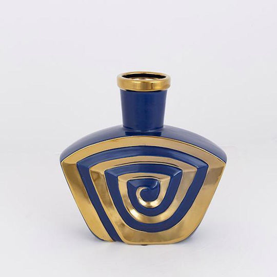 Βάζο Κεραμικό Μπλε Φ23.2xΥ23.5cm