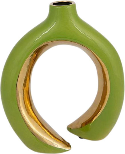 Decorative Vase Green 21x10.5x25cm