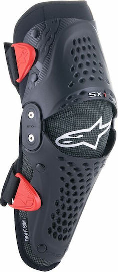 Alpinestars Sx-1 Παιδικές Προστατευτικές Επιγονατίδες Motocross Μαύρο Χρώμα