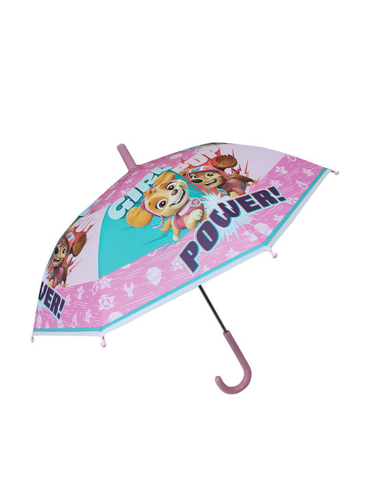 Paw Patrol Umbrelă pentru copii Baston Roz cu diametrul de 38cm.