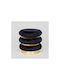 Stool For Living Room Upholstered with Velvet Black 41x41x40cm