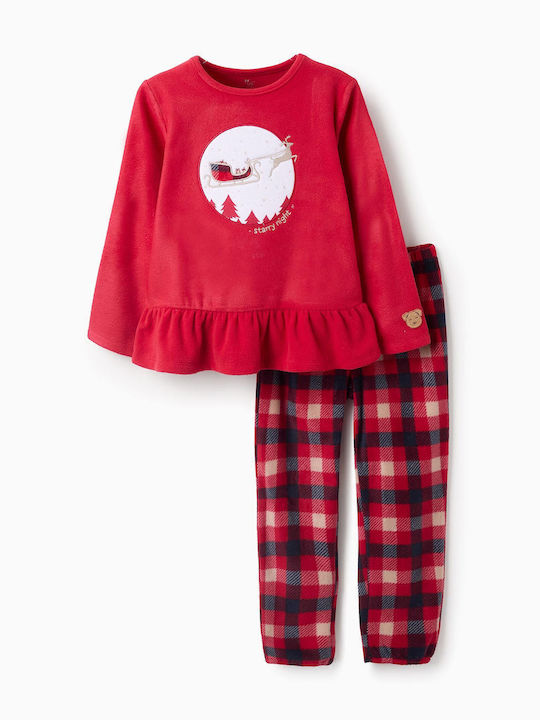 Zippy Pijama pentru copii De iarnă Fleece Roșie