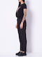 Damen Stoff Hose Black
