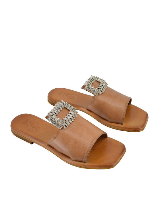 Sandale Casual Damă Din Piele Tabac Maro