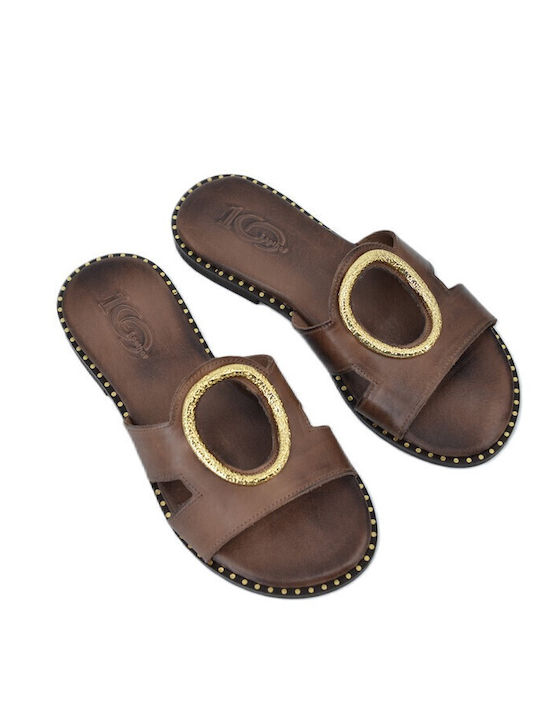 Sandale Casual Damă din Piele Maro