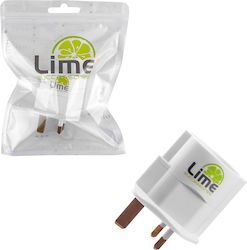 Lime Αντάπτορας Πρίζας από Ελλάδας σε Αγγλίας Lime Αντάπτορας Πρίζας από Ελλάδας σε Αγγλίας