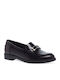 Leather Women's Moccasins in Black Color