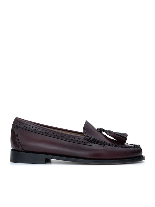 G.H. Bass & Co Leder Damen Loafers in Burgundisch Farbe