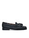 Leather Women's Loafers in Black Color