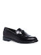 Leather Women's Moccasins in Black Color