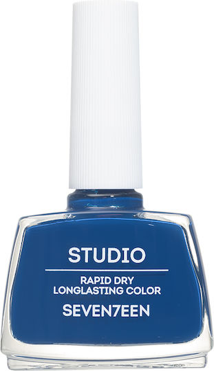Seventeen Studio Rapid Dry Long Lasting Gloss Nail Polish Quick Dry Blue 259 12ml
