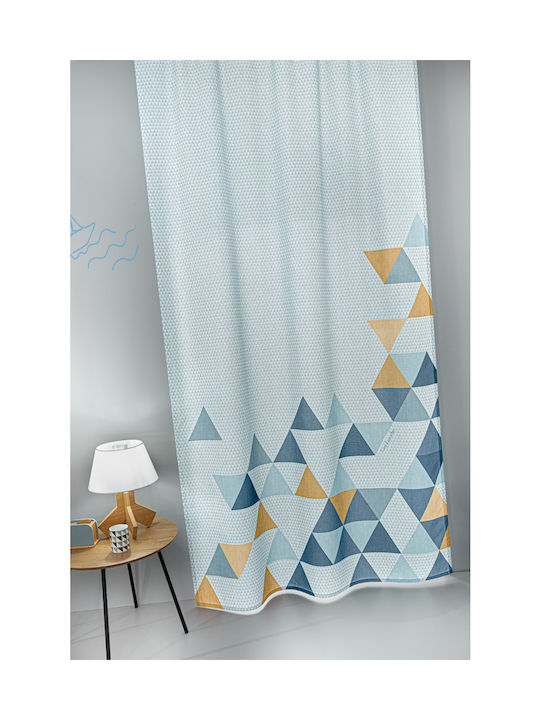 Guy Laroche Kinder Vorhang mit Borte Türkis 1152030224006 145x270cm