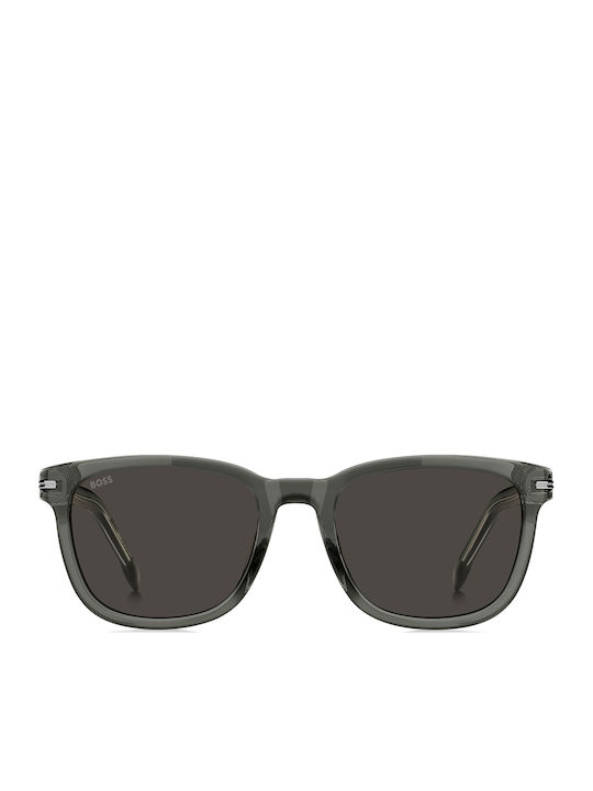 Boss Unisex Γυαλιά Ηλίου με Γκρι Κοκκάλινο Σκελετό και Γκρι Φακό