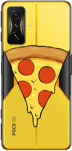 Xiaomi Poco F4 GT Pizza Slice Transparent Silicone TPU Case