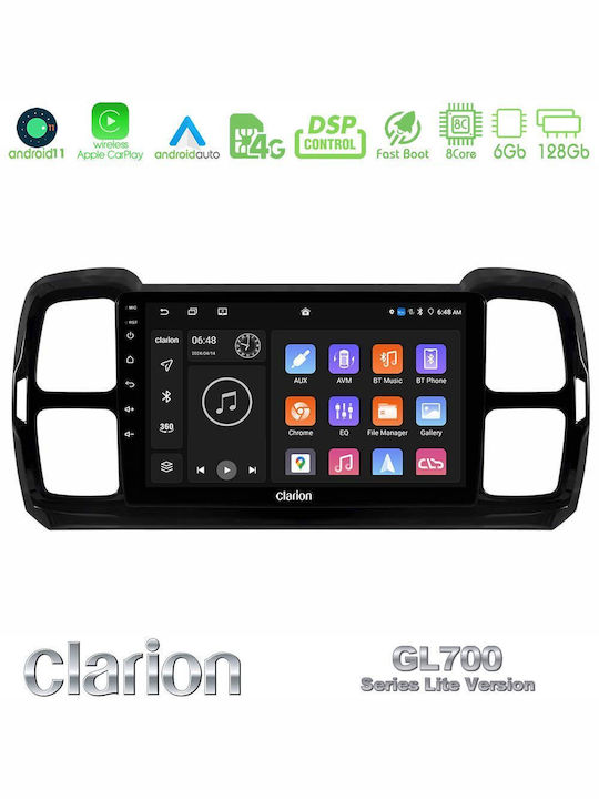 Clarion Auto-Audiosystem für Citroen DS5 2017-2021 (Bluetooth/USB/WiFi/GPS/Apple-Carplay/Android-Auto)