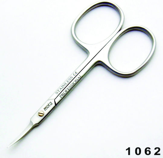 Mota Nail Scissors Stainless with Curved Tip Silver 1 Piece