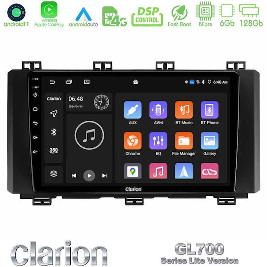 Clarion Auto-Audiosystem für Seat Ateca 2017-2021 (Bluetooth/USB/WiFi/GPS/Apple-Carplay/Android-Auto) mit Touchscreen 9"
