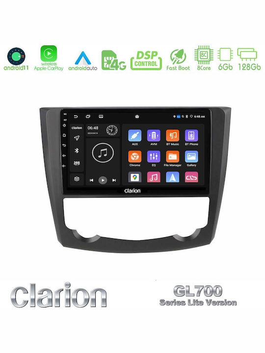 Clarion Car Audio System for Renault Kadjar 2022-2023 (Bluetooth/USB/WiFi/GPS/Apple-Carplay/Android-Auto) with Touch Screen 9"