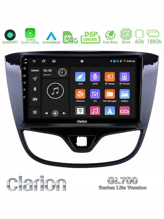 Clarion Ηχοσύστημα Αυτοκινήτου για Opel Karl 2017-2019 (Bluetooth/USB/WiFi/GPS/Apple-Carplay/Android-Auto) με Οθόνη Αφής 9"