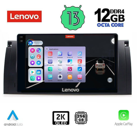 Lenovo Car Audio System for BMW Series 5 (E39) / X5 (E53) 1997-2004 (Bluetooth/USB/WiFi/GPS/Apple-Carplay/Android-Auto) with Touch Screen 9"