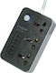 Power Strip 3 Positions with 6 USB-A and Switch