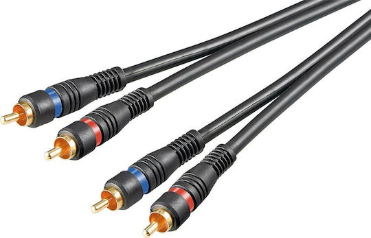 Goobay Кабел 2x RCA мъжки - 2x RCA мъжки 2м 60795