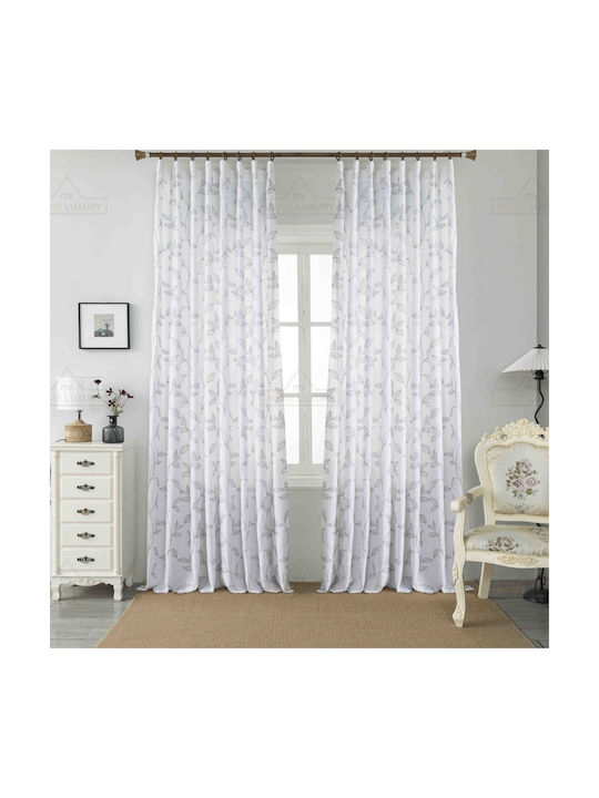 Homeone Vorhang mit Bleistiftfalten Weiß 270x270cm