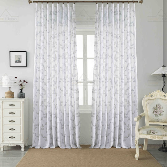 Homeone Vorhang mit Bleistiftfalten Weiß 270x270cm