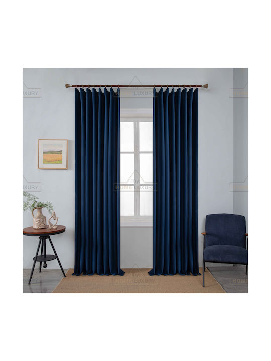 Homeone Curtain with Pencil Pleat Blue 270x275cm