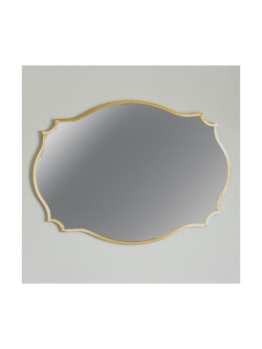 Wandspiegel Oval mit Gold Metallisch Rahmen 90x60cm 1Stück