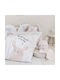 Nima Bunny Baby Sheets Set Crib Cotton Fitted Pink Pink 70x140cm 3pcs