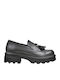 Leder Damen Mokassins in Schwarz Farbe
