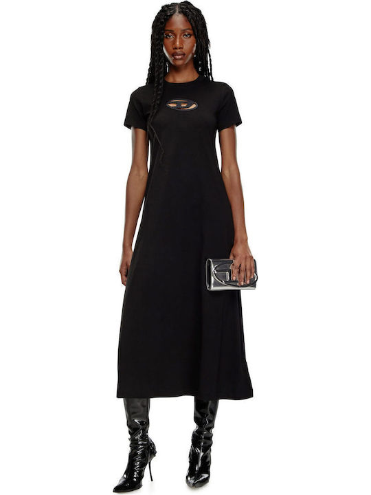 Καλοκαιρινό Midi T-shirt Φόρεμα Black