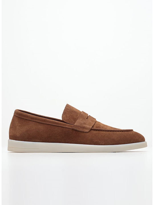 Men's Suede Moccasins Tabac Brown