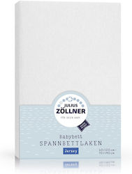 Julius Zöllner Fitted White Baby Sheets 70x140cm Julius Zöllner Fitted White Baby Sheets 70x140cm