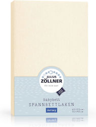 Julius Zöllner Fitted Ecru Baby Sheets 70x140cm Julius Zöllner Fitted Ecru Baby Sheets 70x140cm