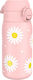 Ion8 Kids Water Bottle Stainless Steel with Straw Non Spill Pink 400ml