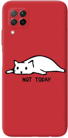 Husă din silicon TPU roșie Huawei P40 Lite Not Today