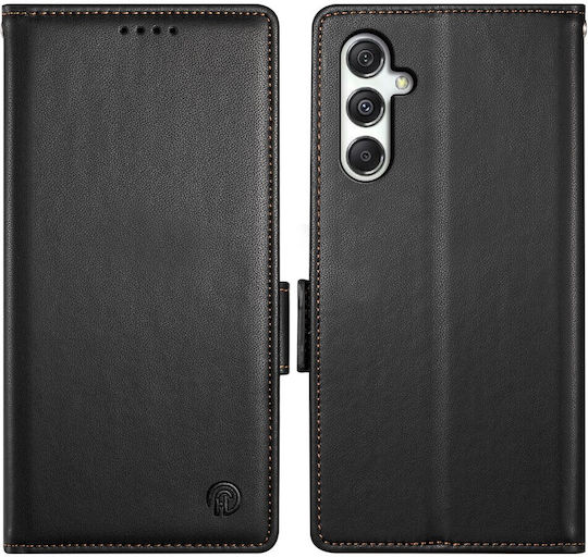 Dierfeng Buchen Sie Synthetisches Leder / Silikon / Kunststoff Schwarz (Samsung Galaxy M35 5G, DIERFENG)
