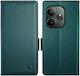 Dierfeng Book Piele artificială / Silicon / Plastic Verde (Realme GT 6)