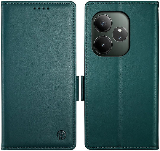 Dierfeng Book Piele artificială / Silicon / Plastic Verde (Realme GT 6)