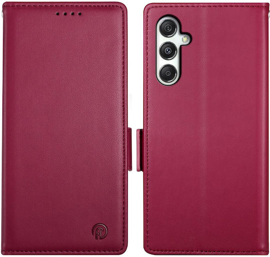Dierfeng Book Synthetic Leather / Silicone / Plastic Red (Samsung Galaxy M35 5G, DIERFENG)