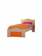 Wave Kids Bed Classic Semi Double Orange for Mattress 110x190cm