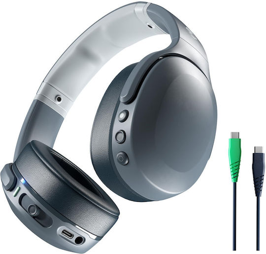 Skullcandy Crusher EVO Wireless / Wired Over Ear Headphones with 40 hours of Operation and Quick Charge Gray