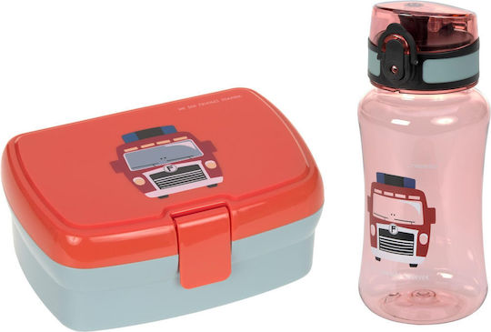 Laessig Tiny Drivers Plastic Kids' Food Container Set 0.46L Red