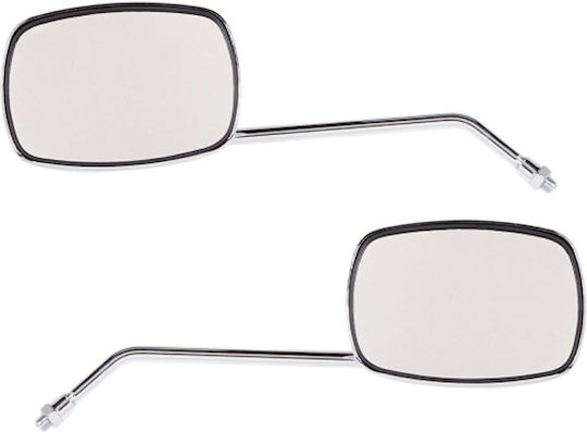 Motorcycle Mirrors 10mm Qy132 H Piaggio Beverly 125cc-200cc-250cc Chrome Pair Mhq|maximus107508