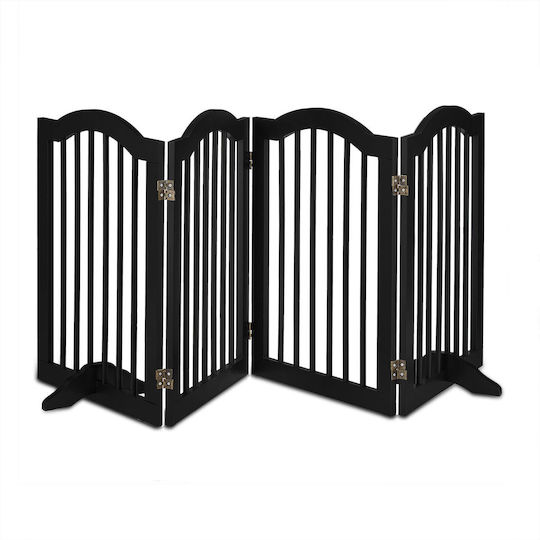 Relaxdays Divider de verandă pentru Câini de Culoare Negru 205.5 x 70 x 70cm