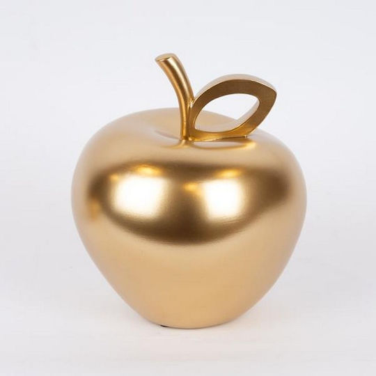 Dekorativer Polyresin-Apfel Gold 18x18x20,5cm 14172 752-28610
