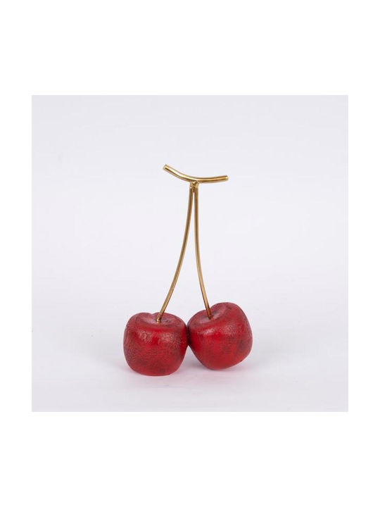 Decorative Cherry Polyresin Red Gold 12.9x6x20cm 14164 752-28602
